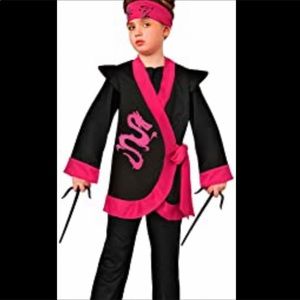 Pink Ninja Girl Costume. Size 8-10.